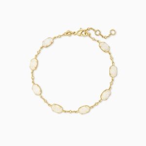 Kendra Scott Emilie Gold Chain Bracelet in Iridescent Drusy